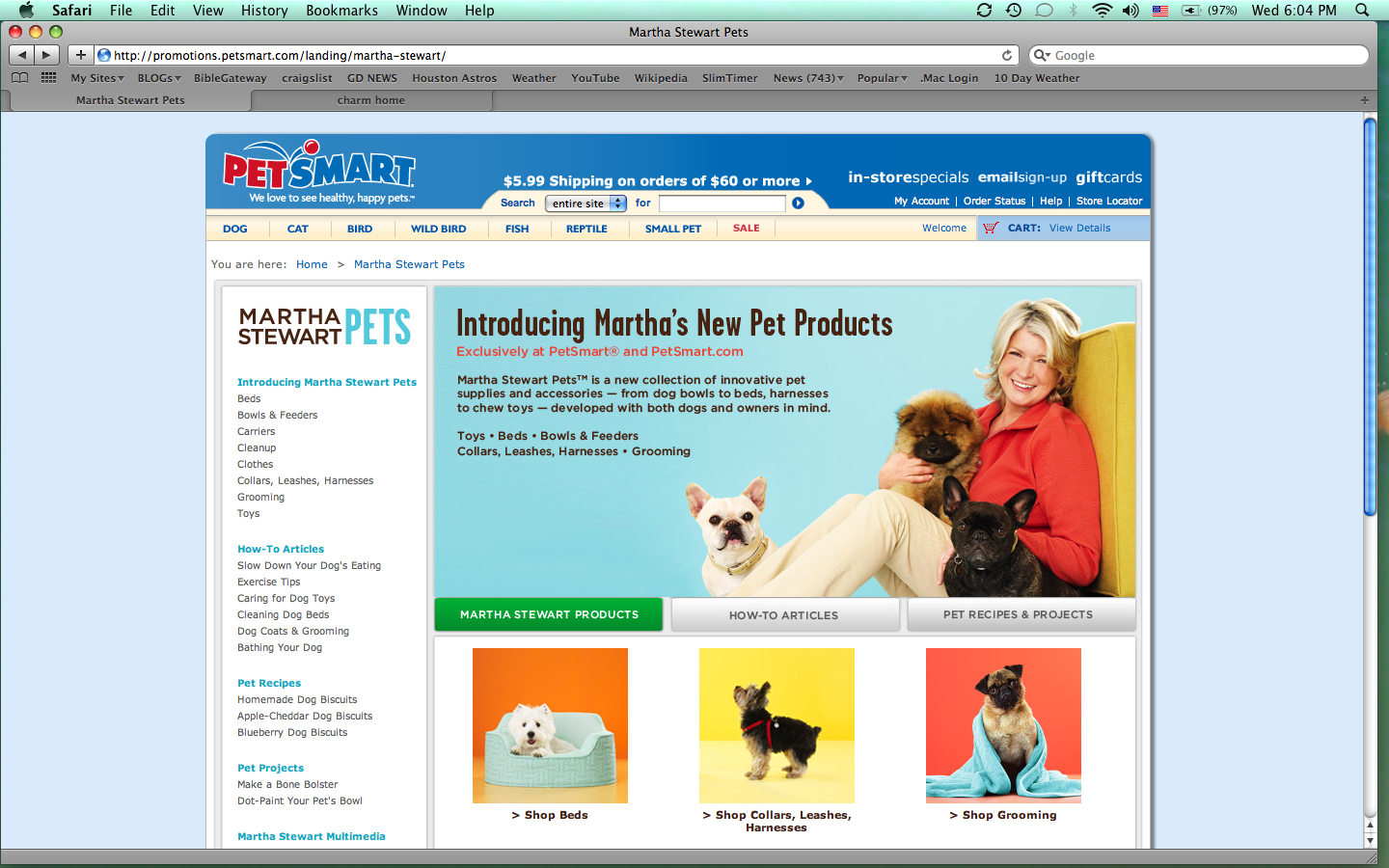 Martha Stewart Pets Website